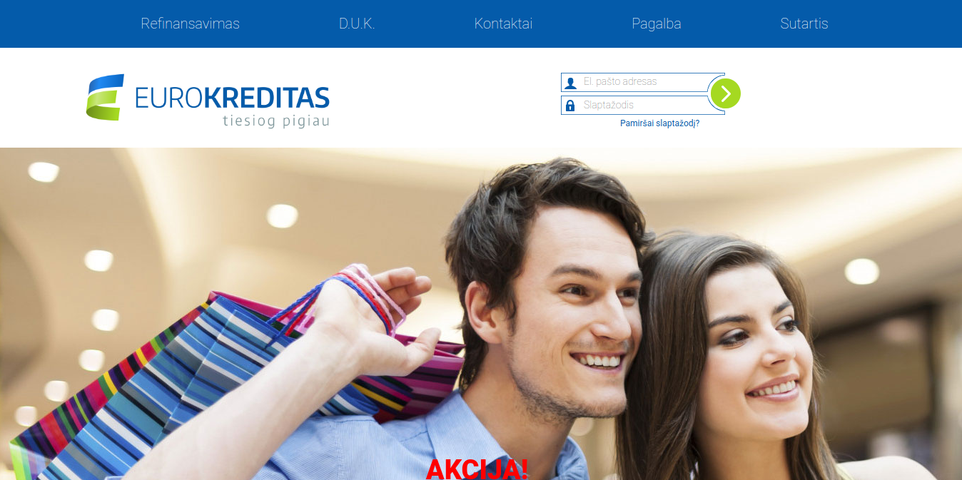 Eurokreditas internetinė svetainė