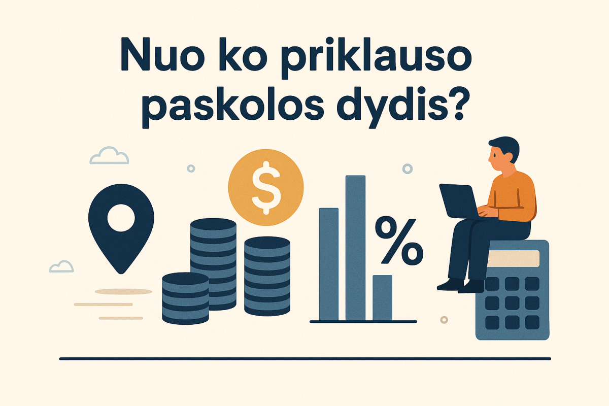 Nuo ko priklauso paskolos dydis