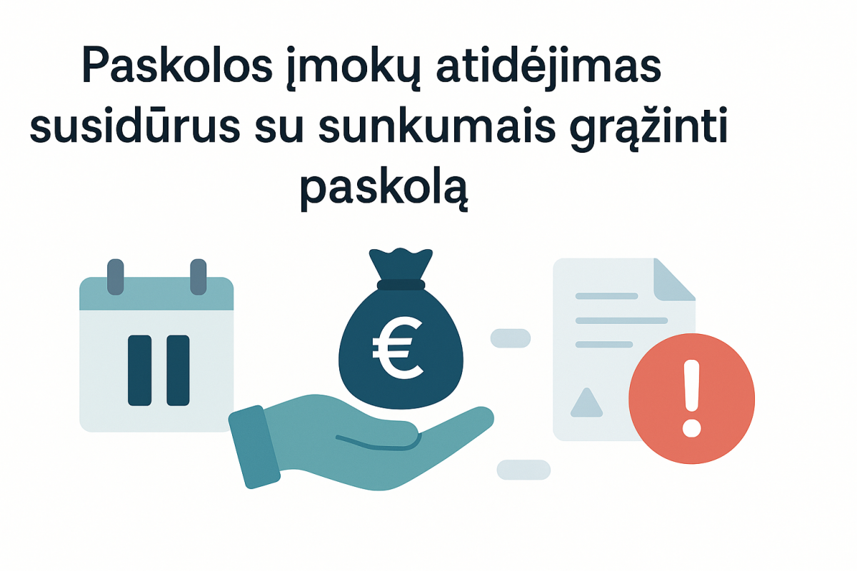 Paskolos įmokų atidėjimas susidūrus su sunkumais grąžinti paskolą