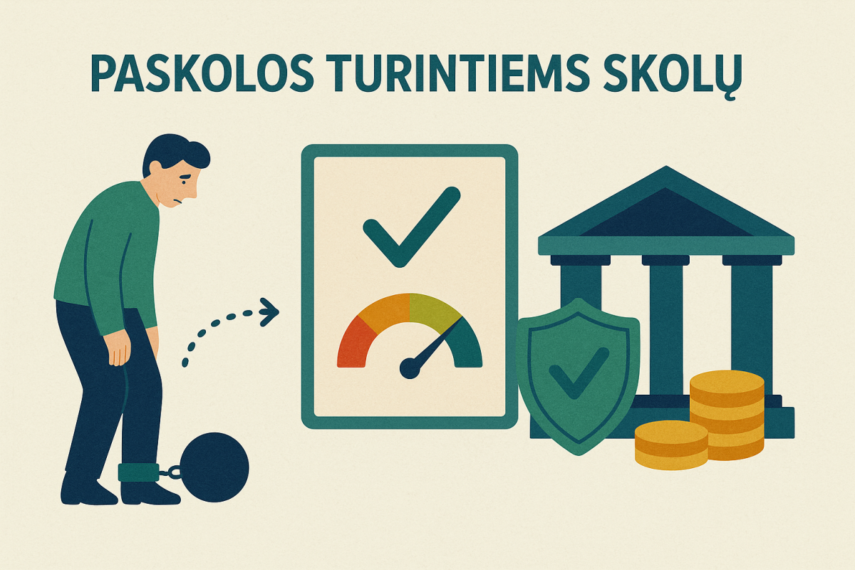 Paskolos turintiems skolų