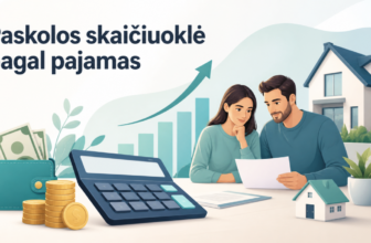 Paskolos skaičiuoklė pagal pajamas